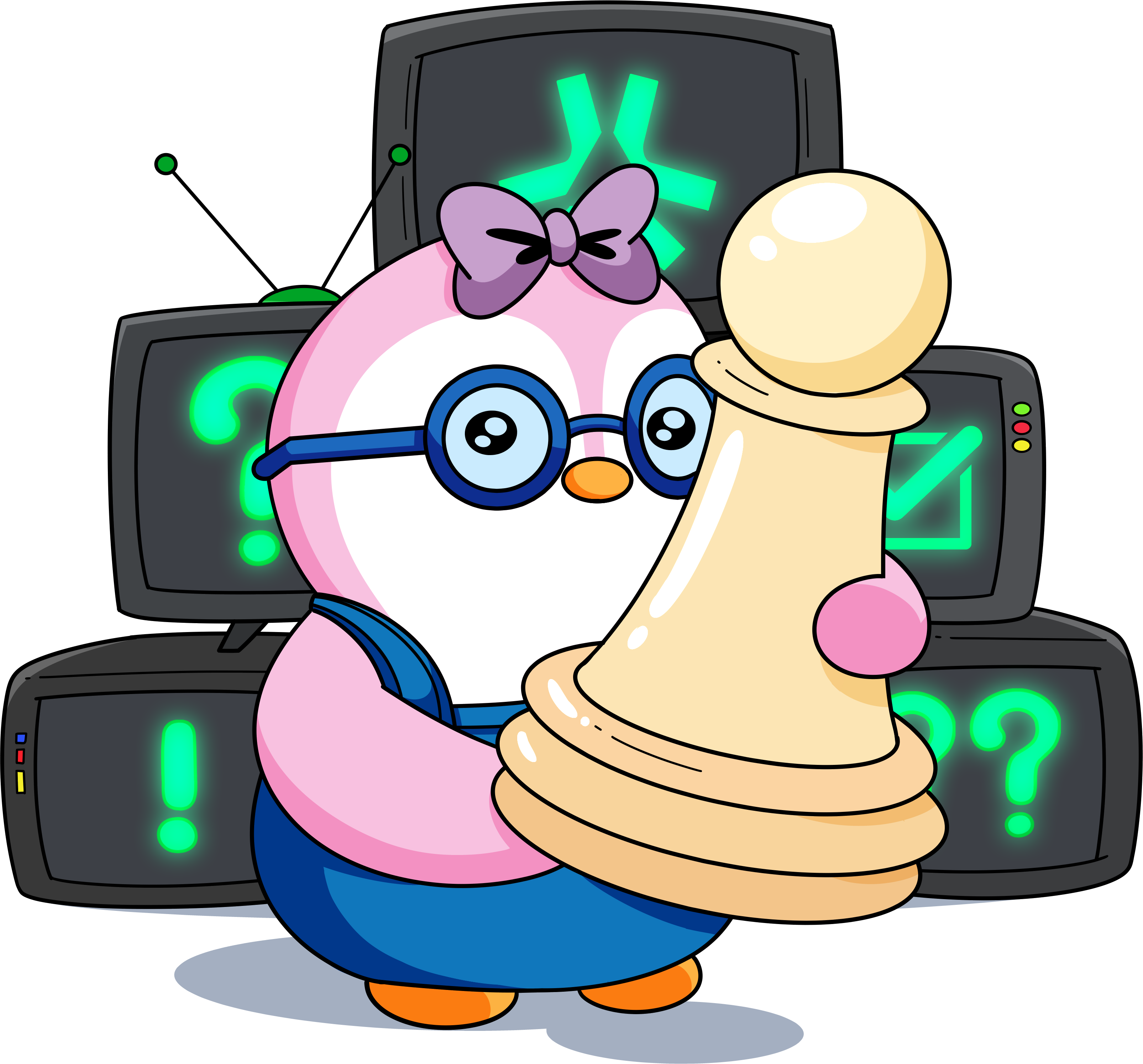 Eureka and friend penguins