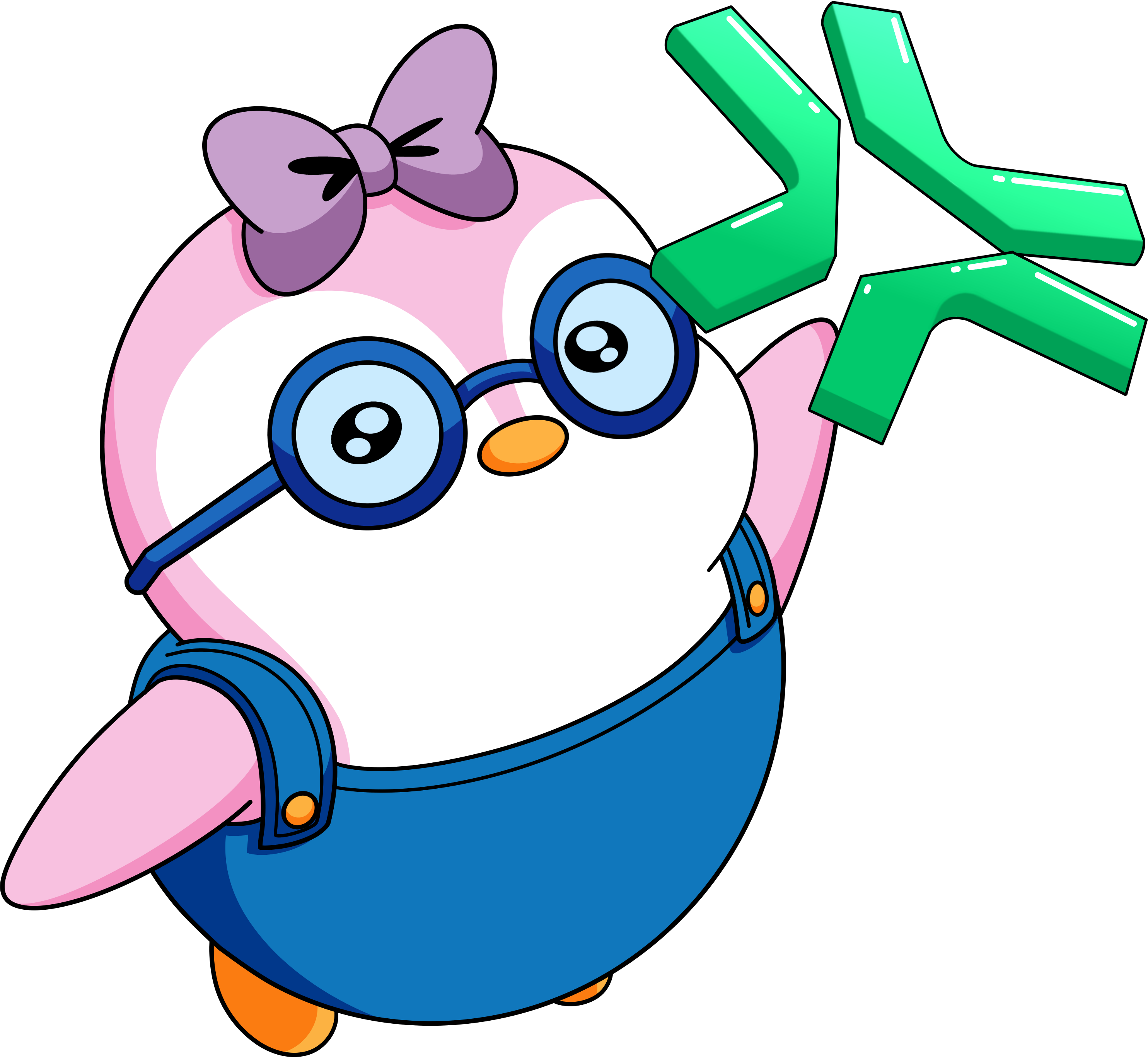 Eureka holding a coin